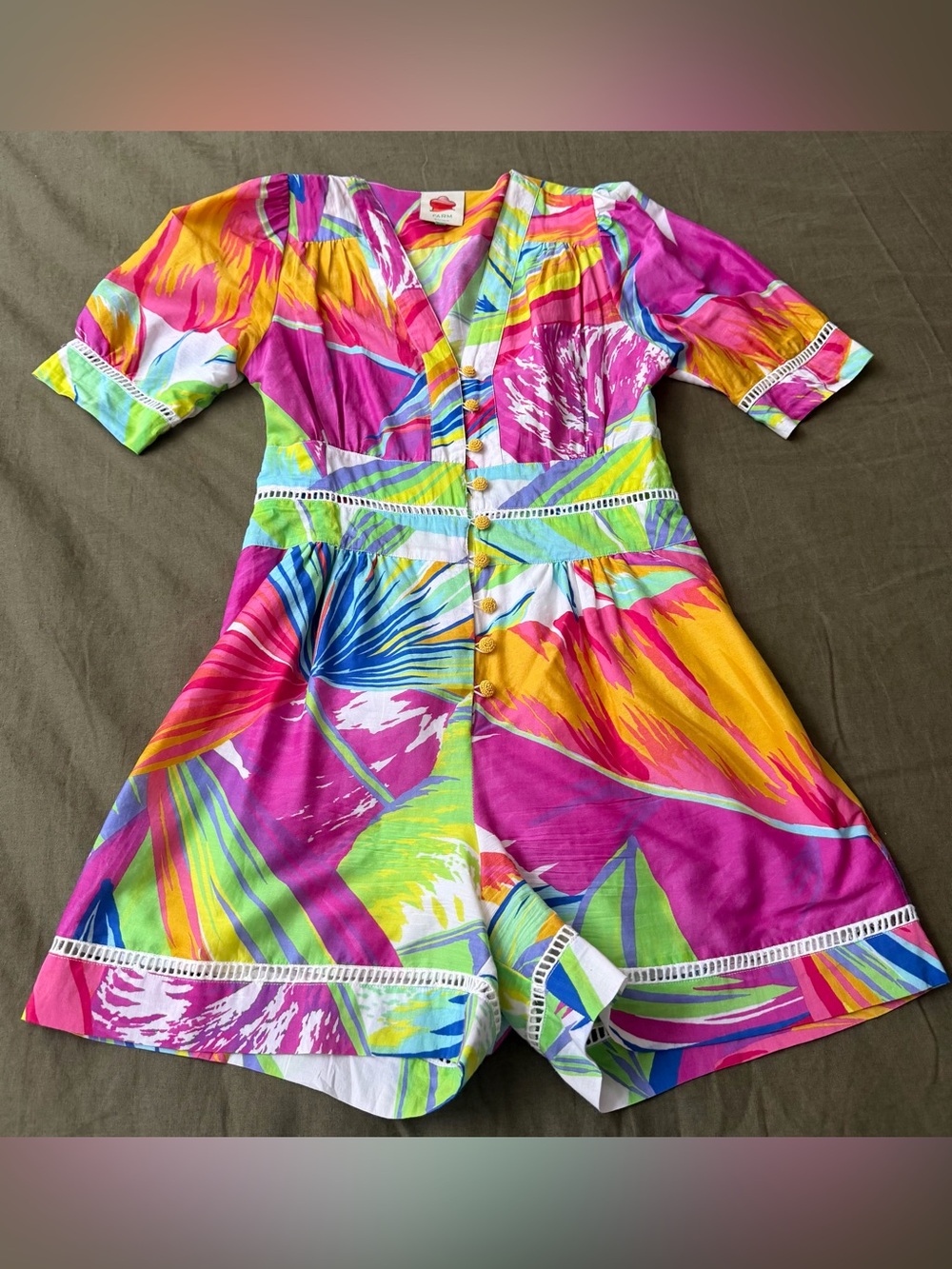 Farm Rio Short Sleeve Romper | Size Small